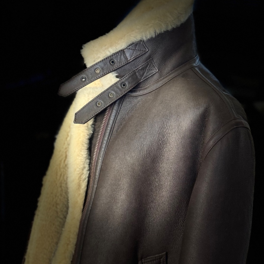 New Sheepskin Shearling B-3 Aviator/Bomber Jacket/Coat - Picture 5 of 16